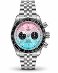 Tudor Chronograph Pink & automatic Ice Blue Dial Watch