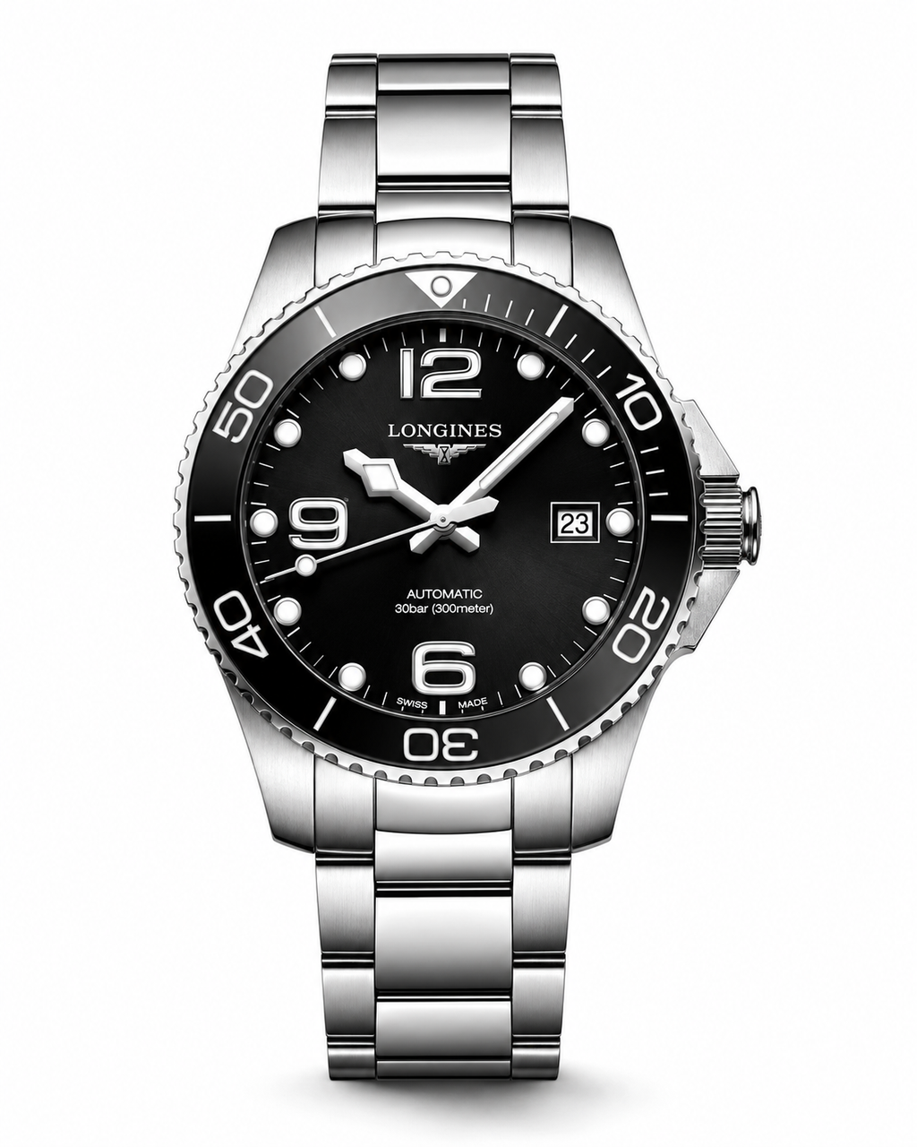 Longines HydroConquest Automatic Stainless Steel Watch – Black Dial | Master Quality