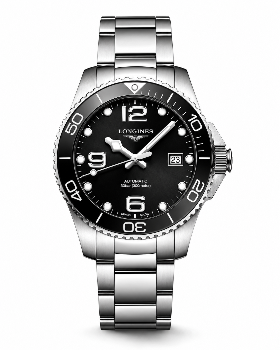 Longines HydroConquest Automatic Stainless Steel Watch – Black Dial | Master Quality