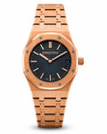 Audemars Piguet Royal Oak Style Rose Gold & Black Dial Luxury Watch