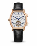 Vacheron Constantin Rose Gold Automatic Tourbillon Men’s automatic Watch – Black Leather Strap