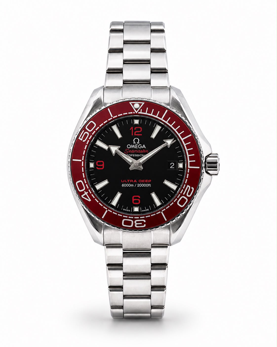Omega Seamaster Professional Ultra Deep Red & Black Dial Stainless Steel automatic Watch