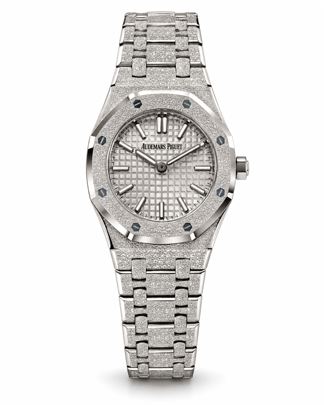 Audemars Piguet Royal Oak Silver Diamond-Style Luxury Quartz Watch