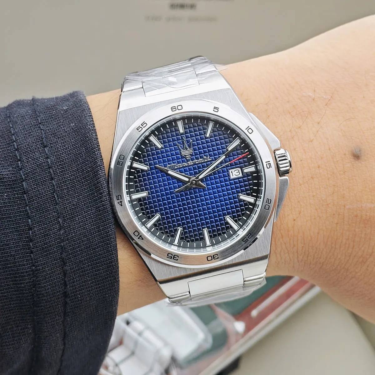 Maserati Blue Dial Stainless Steel Quartz Watch