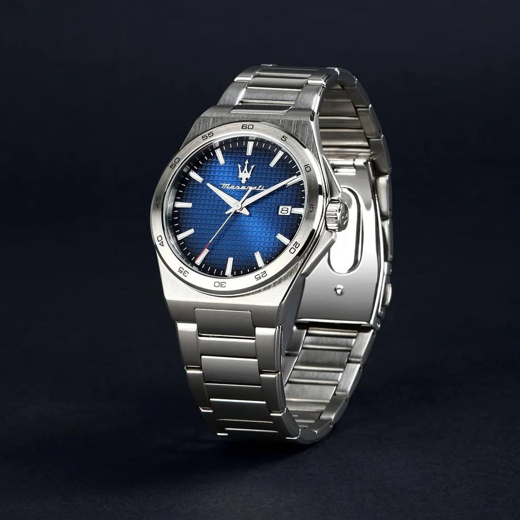 Maserati Blue Dial Stainless Steel Quartz Watch