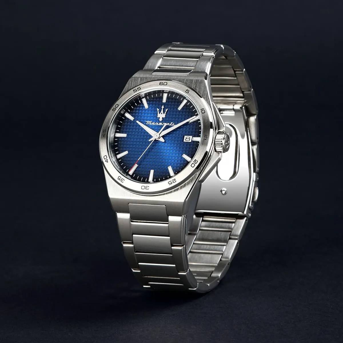 Maserati Blue Dial Stainless Steel Quartz Watch